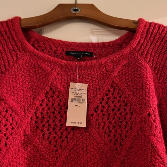NWT!! American Eagle 🦅 knitted red sweater - Picture 4 of 7